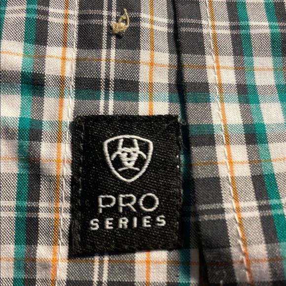 Ariat Blue and White Casual Button Down Shirt - Picture 3 of 4